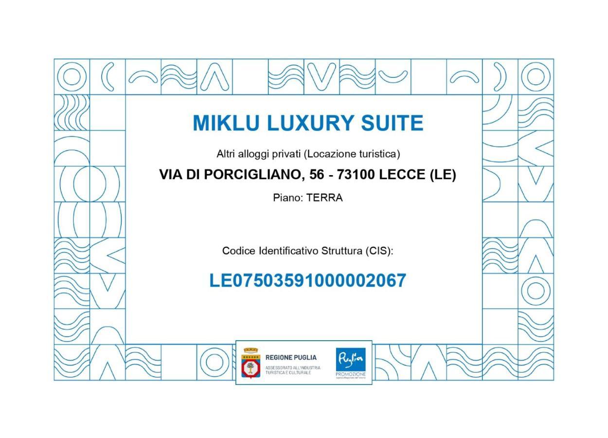 Miklu Luxury Suite Lecce Ngoại thất bức ảnh